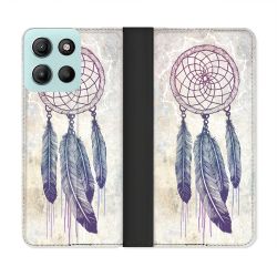 Housse cuir portefeuille Pour Motorola G15 Zen Attrape Reve Blanc