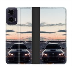 Housse cuir portefeuille Pour Motorola G35 5G BMW Serie