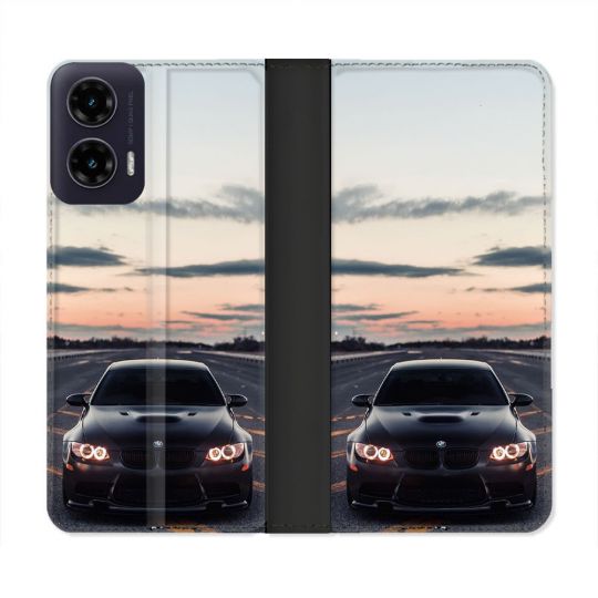 Housse cuir portefeuille Pour Motorola G35 5G BMW Serie