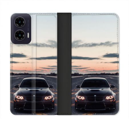 Housse cuir portefeuille Pour Motorola G35 5G BMW Serie