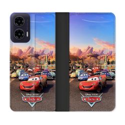 Housse cuir portefeuille Pour Motorola G35 5G Cars Affiche