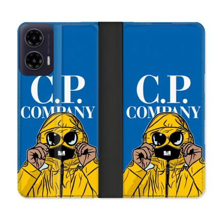 Housse cuir portefeuille Pour Motorola G35 5G CP Company