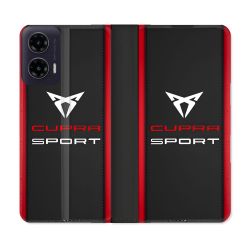 Housse cuir portefeuille Pour Motorola G35 5G Cupra