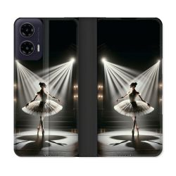 Housse cuir portefeuille Pour Motorola G35 5G Danseuse Lumière