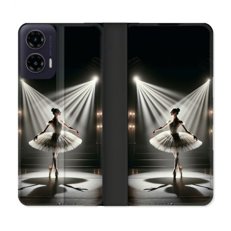 Housse cuir portefeuille Pour Motorola G35 5G Danseuse Lumière