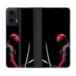 Housse cuir portefeuille Pour Motorola G35 5G Deadpool Epee