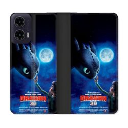 Housse cuir portefeuille Pour Motorola G35 5G Dragons Affiche