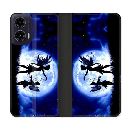 Housse cuir portefeuille Pour Motorola G35 5G Fantastique Fee Lune