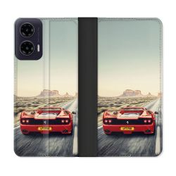 Housse cuir portefeuille Pour Motorola G35 5G Ferrari F50