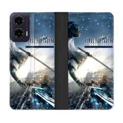 Housse cuir portefeuille Pour Motorola G35 5G Final Fantaisy