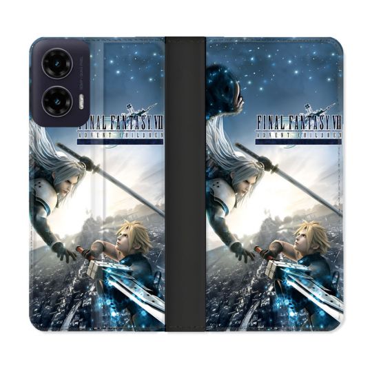 Housse cuir portefeuille Pour Motorola G35 5G Final Fantaisy