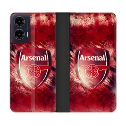 Housse cuir portefeuille Pour Motorola G35 5G Foot Arsenal