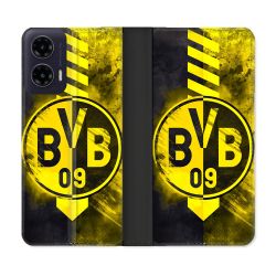 Housse cuir portefeuille Pour Motorola G35 5G Foot Dortmund