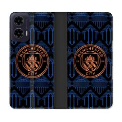 Housse cuir portefeuille Pour Motorola G35 5G Foot Manchester City