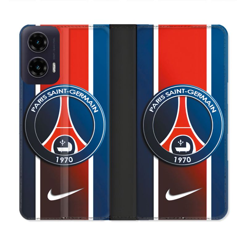 Housse cuir portefeuille Pour Motorola G35 5G Foot PSG 1970