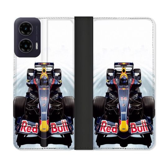 Housse cuir portefeuille Pour Motorola G35 5G Formule 1 F1 Red Bull