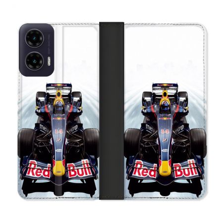 Housse cuir portefeuille Pour Motorola G35 5G Formule 1 F1 Red Bull
