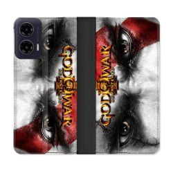Housse cuir portefeuille Pour Motorola G35 5G God Of War GOW