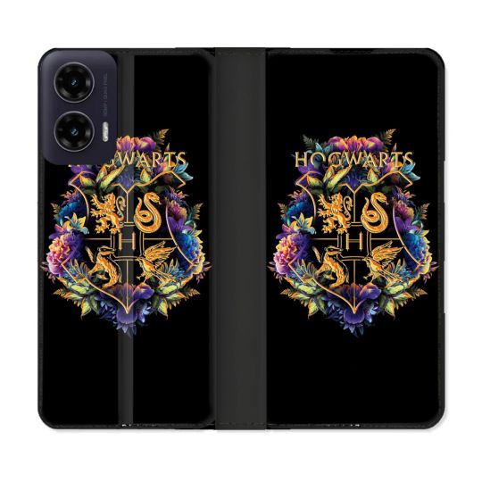 Housse cuir portefeuille Pour Motorola G35 5G Harry Potter Hogwarts