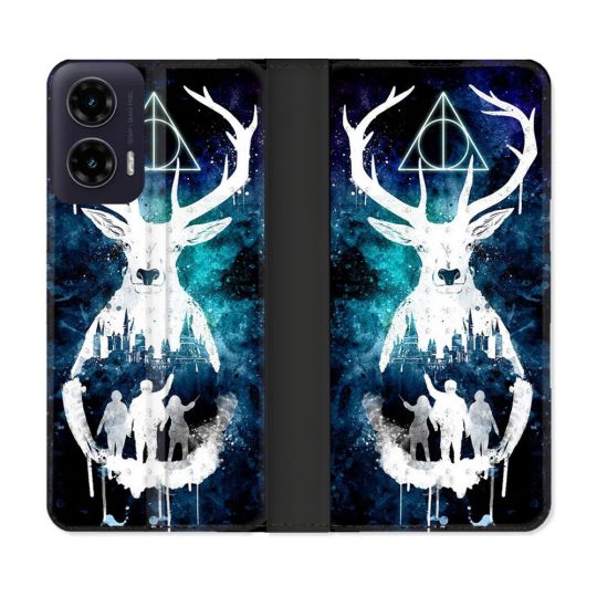 Housse cuir portefeuille Pour Motorola G35 5G Harry Potter Patronome