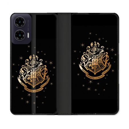 Housse cuir portefeuille Pour Motorola G35 5G Harry Potter Poudlard