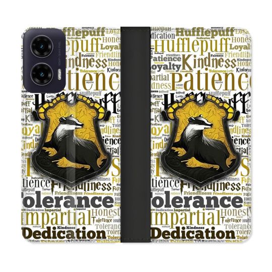 Housse cuir portefeuille Pour Motorola G35 5G Harry Potter Poursouffle