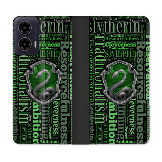 Housse cuir portefeuille Pour Motorola G35 5G Harry Potter Serpentar