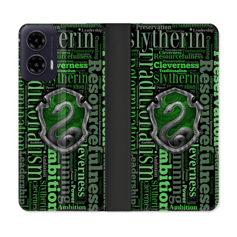 Housse cuir portefeuille Pour Motorola G35 5G Harry Potter Serpentar