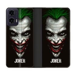 Housse cuir portefeuille Pour Motorola G35 5G Joker Noir