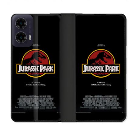 Housse cuir portefeuille Pour Motorola G35 5G Jurassic Park Affiche