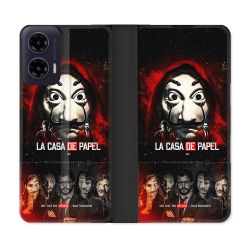 Housse cuir portefeuille Pour Motorola G35 5G La Casa De Papel