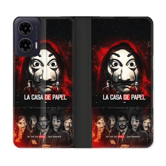Housse cuir portefeuille Pour Motorola G35 5G La Casa De Papel