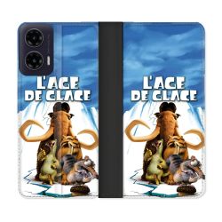 Housse cuir portefeuille Pour Motorola G35 5G L'âge de Glace Affiche