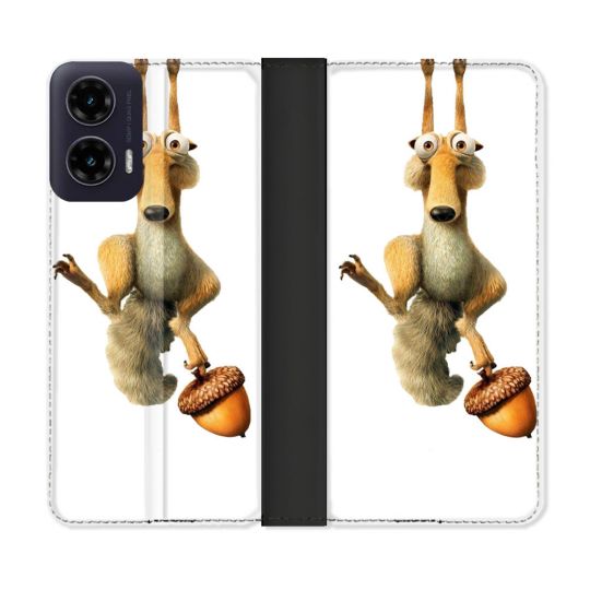 Housse cuir portefeuille Pour Motorola G35 5G L'âge de Glace Scratch Suspendu