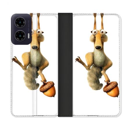Housse cuir portefeuille Pour Motorola G35 5G L'âge de Glace Scratch Suspendu
