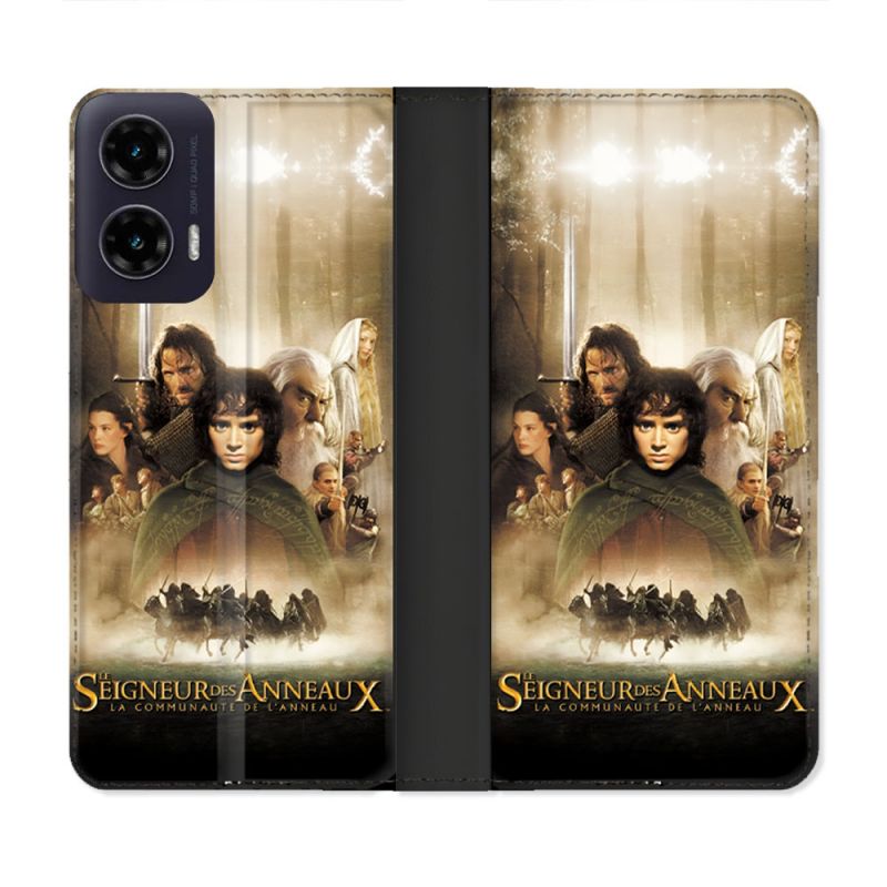 Housse cuir portefeuille Pour Motorola G35 5G Le seigneur Des Anneaux Affiche