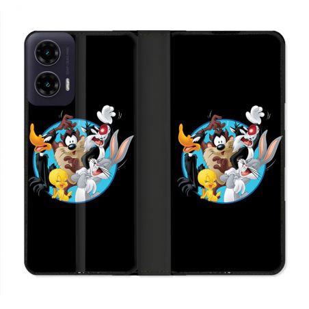 Housse cuir portefeuille Pour Motorola G35 5G Looney Tunes