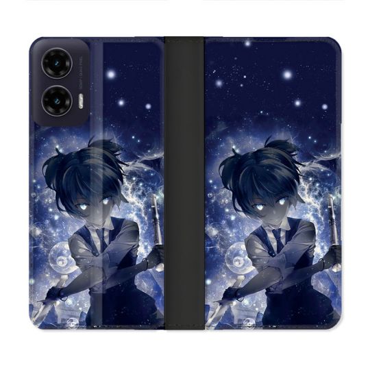 Housse cuir portefeuille Pour Motorola G35 5G Manga Assassination Classroom Nagisa