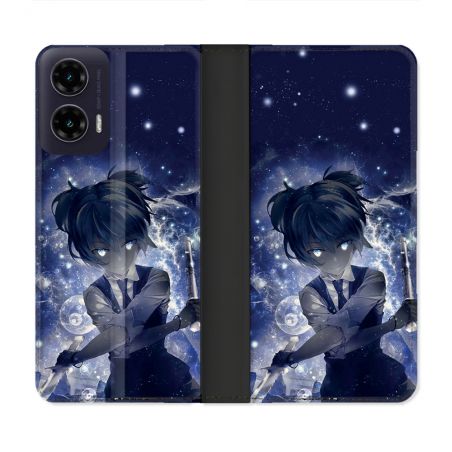 Housse cuir portefeuille Pour Motorola G35 5G Manga Assassination Classroom Nagisa