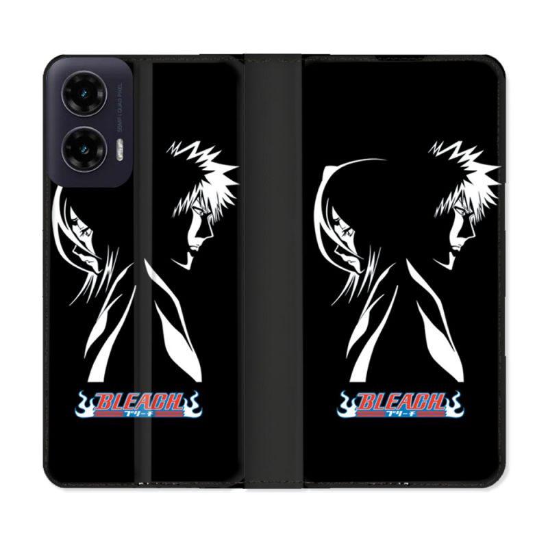 Housse cuir portefeuille Pour Motorola G35 5G Manga Bleach Duo