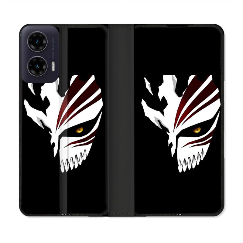 Housse cuir portefeuille Pour Motorola G35 5G Manga Bleach Masque