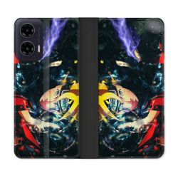 Housse cuir portefeuille Pour Motorola G35 5G Manga Boruto Eclair