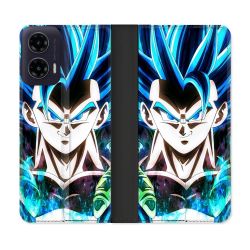 Housse cuir portefeuille Pour Motorola G35 5G Manga Dragon Ball Gogeta Visage