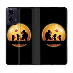 Housse cuir portefeuille Pour Motorola G35 5G Manga Dragon Ball Vintage