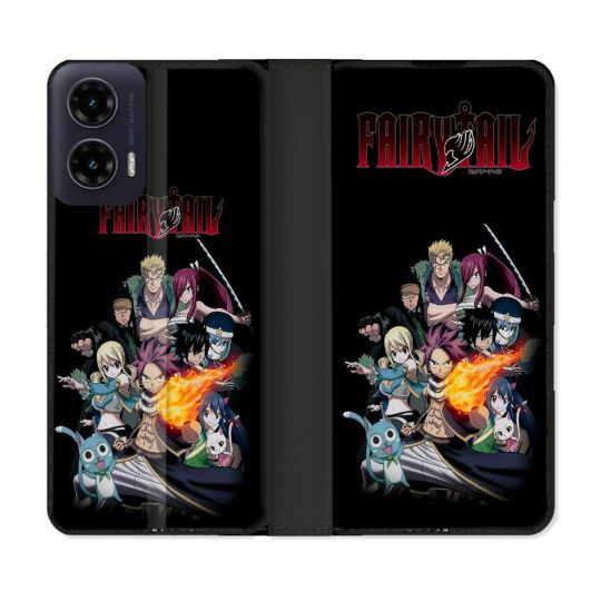 Housse cuir portefeuille Pour Motorola G35 5G Manga Fairy Tail Logo Team