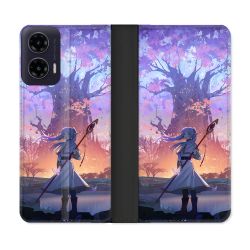 Housse cuir portefeuille Pour Motorola G35 5G Manga Frieren