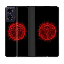 Housse cuir portefeuille Pour Motorola G35 5G Manga Fullmetal Alchemist Logo