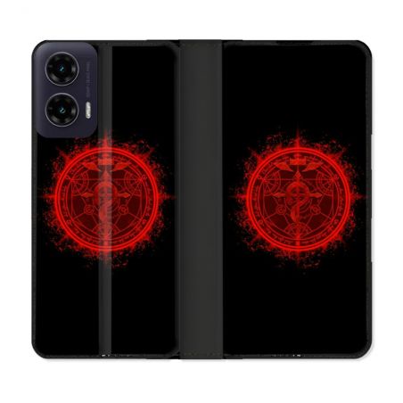 Housse cuir portefeuille Pour Motorola G35 5G Manga Fullmetal Alchemist Logo