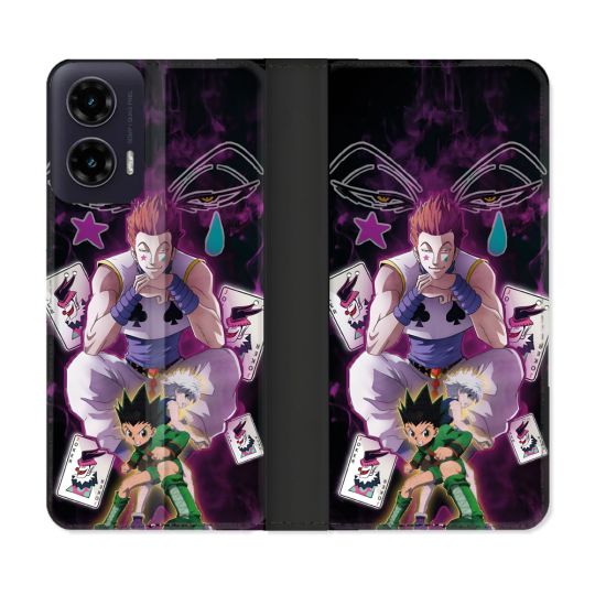 Housse cuir portefeuille Pour Motorola G35 5G Manga Hunter X Hunter Hisoka
