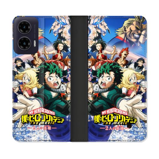 Housse cuir portefeuille Pour Motorola G35 5G Manga My Hero Academia Affiche